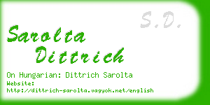 sarolta dittrich business card